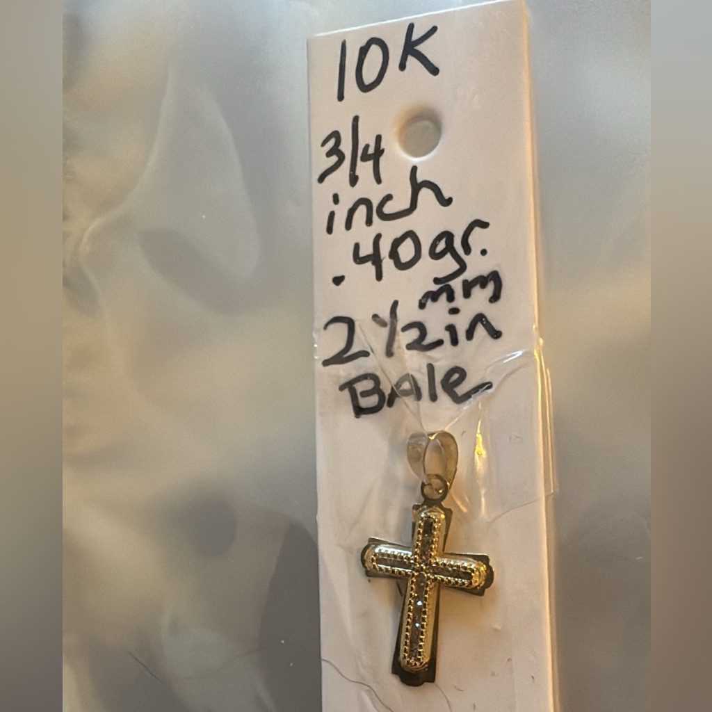 10k Real Gold Cross Stamped And Tested